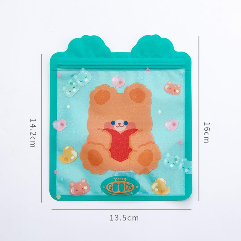Cute Food Zip Lock Bag Cute Rabbit Bear Candy Cookie Packaging Bags Wedding Birthday Party Decorations Gift Wrapping Supplies