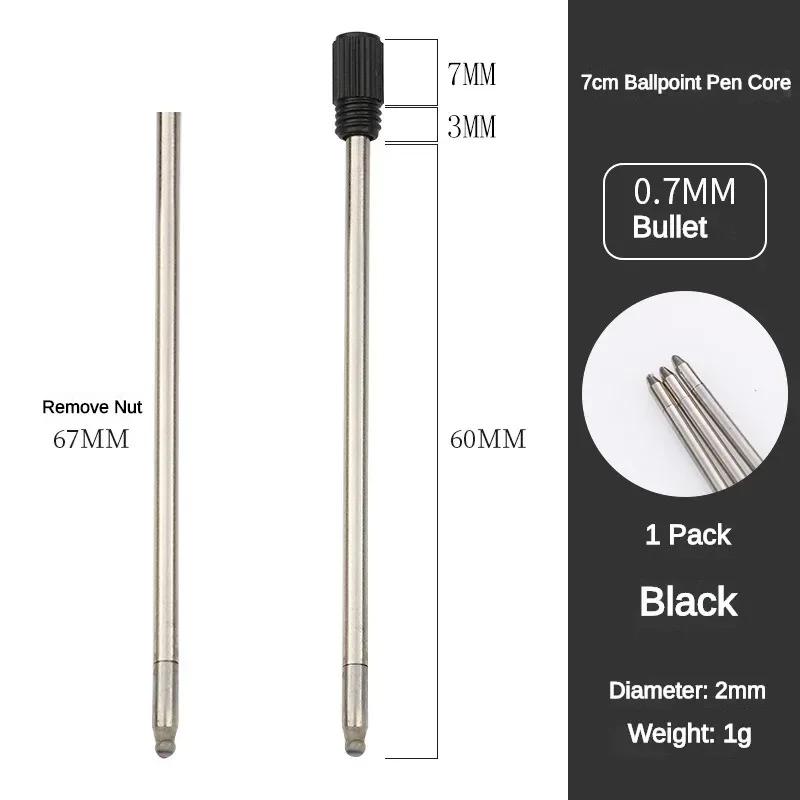 5/10/20/50 PCS 7cm Length Metal Pen Refill for Crystal Diamond Ballpoint Pen Cartridge Core Stationery Office School Supplies