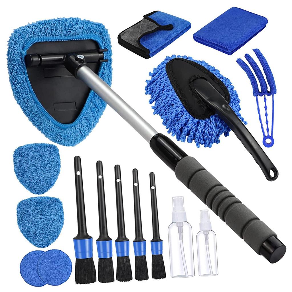 26x Plastic Auto Detailing Brush Set Drill Brush Kit Car Cleaning Tool for Car Wheel Air Outlet Conditioner Cleaning Brushes