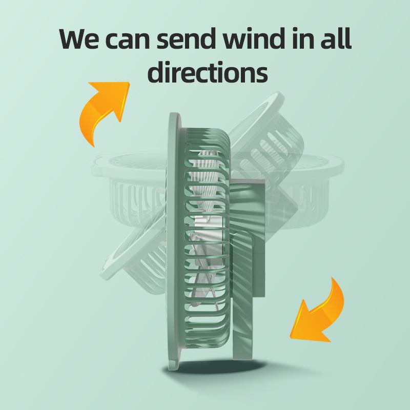 Lampă de masă portabilă Ventilator electric Mini ventilator de birou de vară Ventilator de tavan reîncărcabil prin USB Ventilatoare de bucătărie și de camping în aer liber