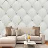 3D Wandbildtapete Europäischer Stil Einfaches Diamant-Fresco Wohnzimmer TV Sofa Schlafzimmer Luxuriöse Heimdekor-Tapete