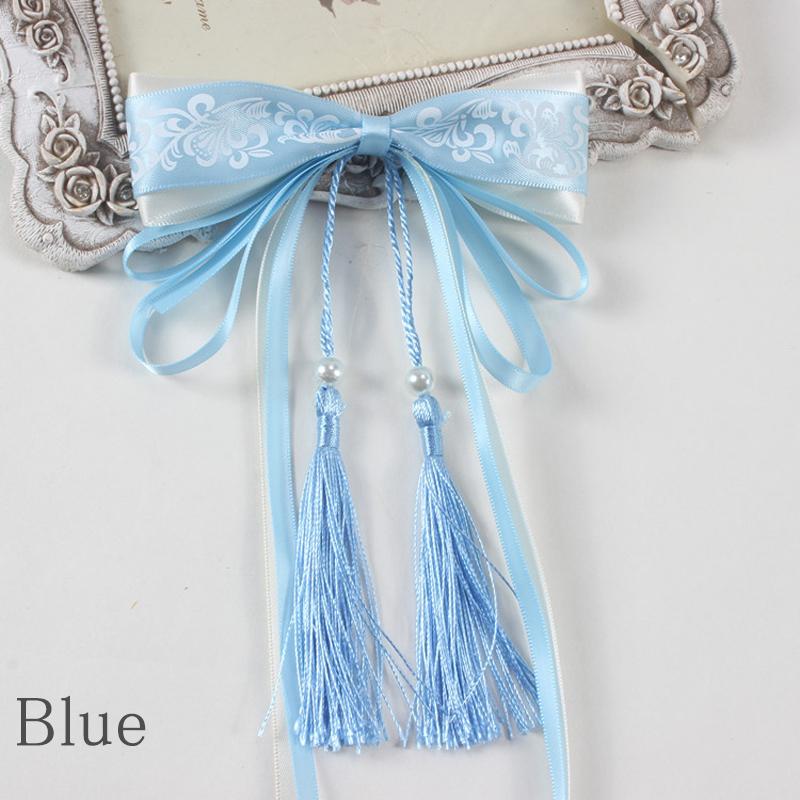Pince à cheveux avec rubans longs de Style ancien, 1 pièce, pince à cheveux avec nœud chinois, épingles à cheveux pour mariage et mariée