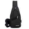 Men's breast bag, large-capacity casual backpack, cycling shoulder oblique span bag, water-proof Oxford cloth breast bag.
