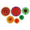 ABWR-40Pcs Colourful Party Fiesta Decorations Paper Fans Paper Flower Ball Honeycomb Balls Set