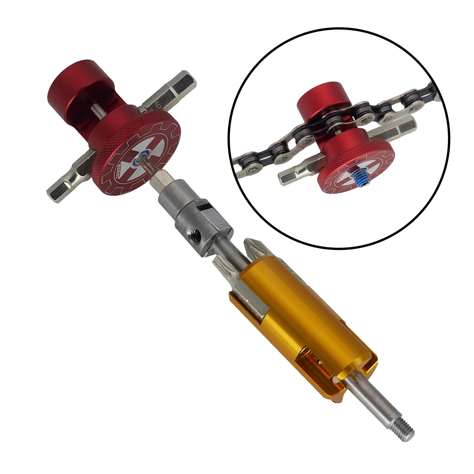 

6 in 1 Mountain Road T25 Wrench Screwdriver Chain Cutter Hexagon 3- 6mm Wrench Portable Cycle Repairing Fix Kit Tool for Bike