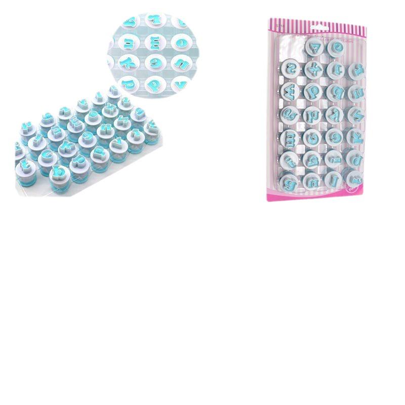 DIY Cookie Mold Set: 36pcs Uppercase, Lowercase Letters & Numbers for Fondant and Chocolate.