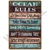 Beach Tin Sign Plaque Metal Summer Sign Metal Plate Wall Decor For Beach Bar House Surf Club Decorative Iron Painting Poster