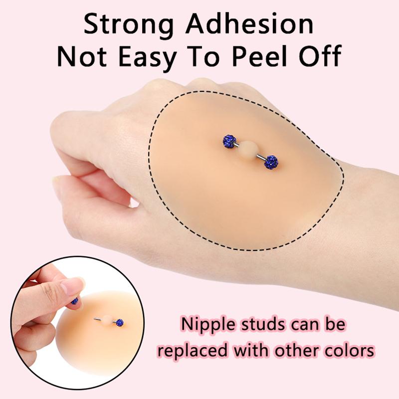 1 Pair Women Nipple Covers Nipple Piercing Lingerie Carnival Raves Party Sticky Bra Breast Stickers Intimates Accessories