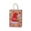 Christmas Kraft Paper Gift Bags with Snowflake and Reindeer Designs - Holiday Shopping and Clothing Packaging Tote Bags