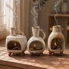 Palo Santo Holder Ceramic Incense Burner Sage Burning Tray Support Stick Incense Holder Aromatherapy Furnace