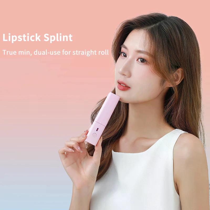 Portable Mini Cute USB Straight Hair Stick Hair Straightener Dormitory Small Power Splint Fluffy Bangs Straight Hair Curling