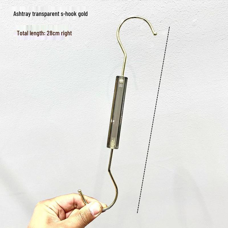 Large Transparent Crystal Acrylic Clothes Hook Clip with Stainless Steel for Socks and Pants