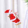 Climbing Santa with Music Animated Electric Climbing Santa Claus On Rope Novelty Christmas Tree Ornament for Holiday Fireplace Home Decor