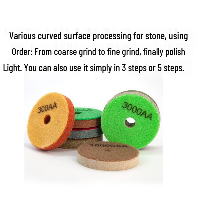 4-Inch Marble & Stone Polishing Pad - Sponge Fiber Grinder Pad for Floor Waterproof Grinding