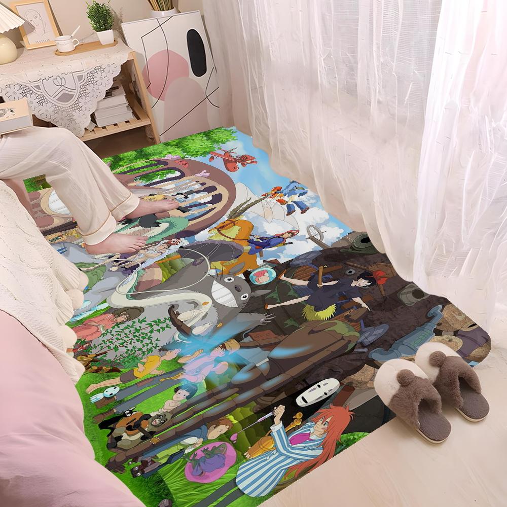 M-miyazaki Hayao Cartoon Anime Room Mats Retro Multiple Choice Living Room Kitchen Rug Non-Slip Welcome Rug