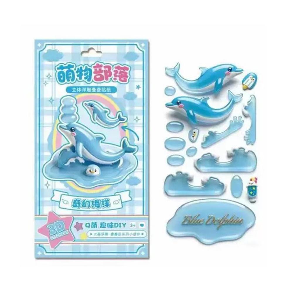 Sticker Relief 3D Gaufré Texture Gonflante Autocollants Cristal Empilés 3D Kawaii Fait Main DIY Cadeau Créatif Cadeau de Fête