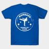Men Black Print T-shirt Burbank Kung Fu Club No-Cut Transfer Paper Print Cotton Tshirt