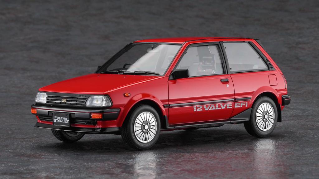 Hasegawa Toyota Starlet EP71 Si Limited Red Color Plastic Model 20660 1/24 (3-door) Mid-term