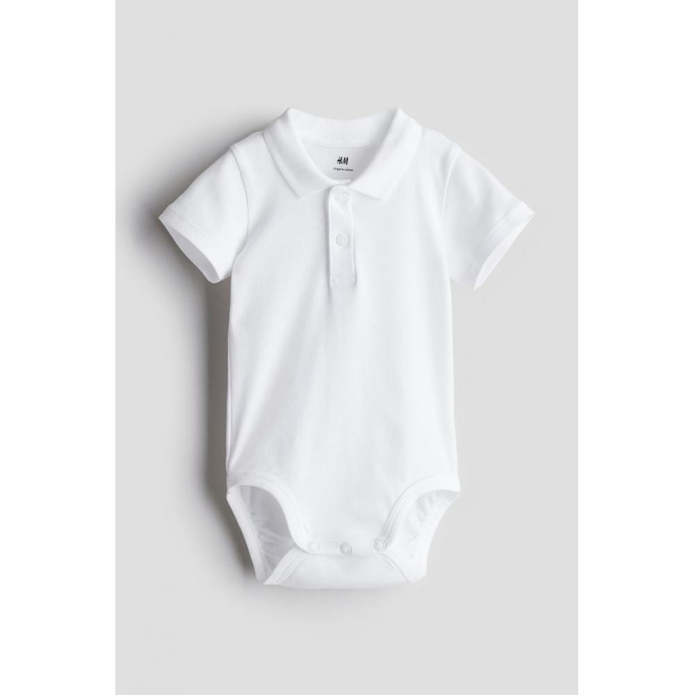 

Боди с воротником HM белое
