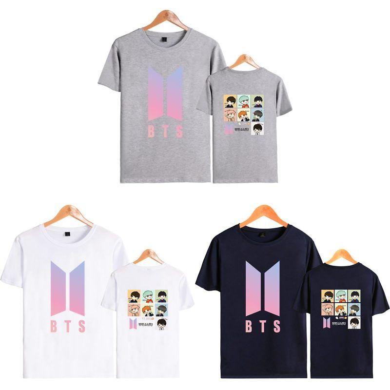 BtsGrafisk Tryckt Modal T-shirt Oversized Streetwear Skjorta För Kpop-fans Sommar Casual