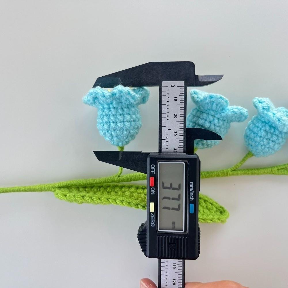 1pc Finished Product Lily of the Valley Crochet Flowers Hand-woven Knit Fake Flowers Party Wedding