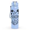 1PC Heart Shape Grandma Text Print 750ml Color Plastic Sports Water Bottle Leakproof Flip Straw Lid Suitable for Sports Office Home Use