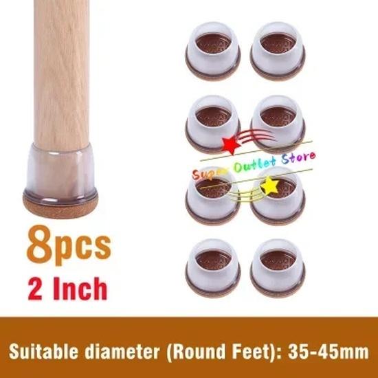 Table Chair Leg Protector Covers Thick Rubber Furniture Pads Floor Protectors Household No Scratches Reduce Noice Feet Caps Tool