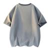 Ice Silk Breathable Three-quarter Sleeve T-shirt Men's Summer Loose Casual Contrast Color Round Neck Sports Top