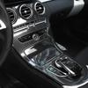 For Mercedes-Benz C-Class W205 GLC X253 Car Center Console Panel Decoration ABS Carbon Fiber Sticker (Without Clock)