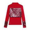 European Style 2024 Sequin Slim Fit Long Sleeve T-shirt for Women