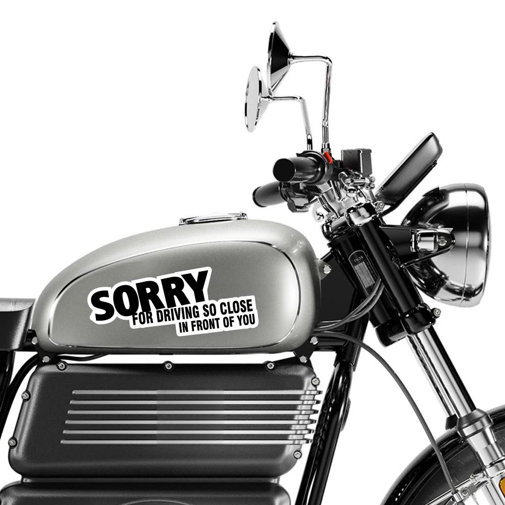 Sorry voor te dichtbij rijden Sticker Auto Vrachtwagen Voorruit Raam Grappige Vinyl Stickers Voorruit Motorfiets Carrosserie Decoratie Accessoires
