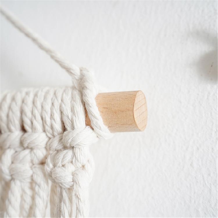 3 Tiers Macrames Wall Hanging Floating Shelf Natural Cotton Rope Home Decor