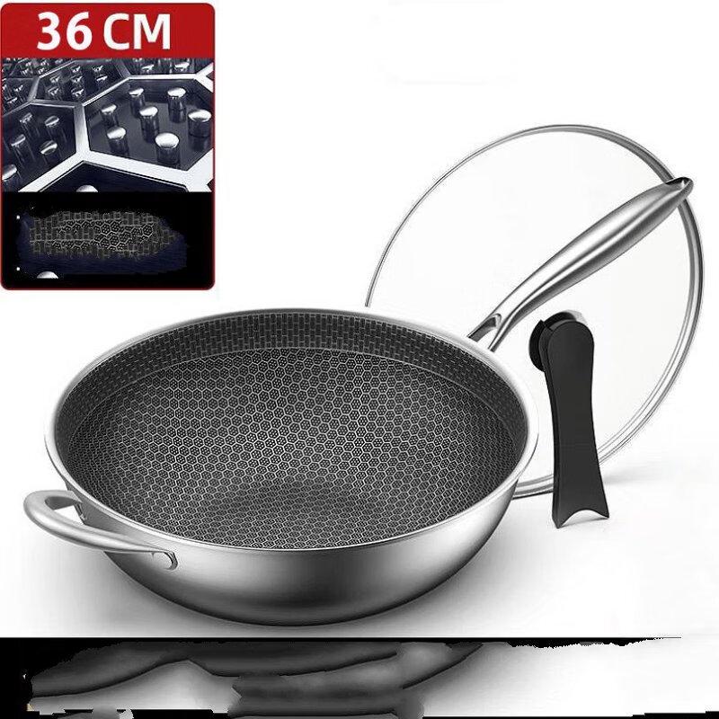 

ZISIZ Non-stick Honeycomb Stainless Steel Wok