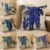 Wisteria Magazine Print Pillow Case Silky Elegant Comfort Sofa Bed Invisible Zipper