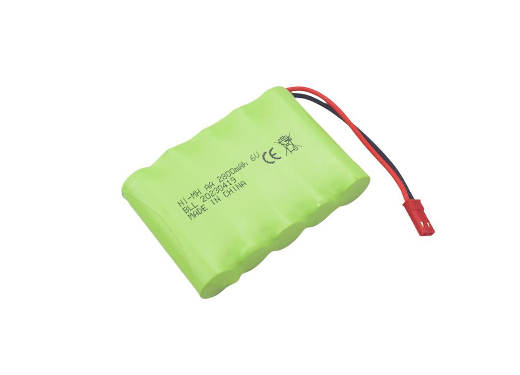 2PCS 6.0V 2800mAh AA Plug JST-2P Plug and USB Charging Cable Compatible with New Huina 540 Dump, 520 RC Bulldozer, 510 Excavator, and 540