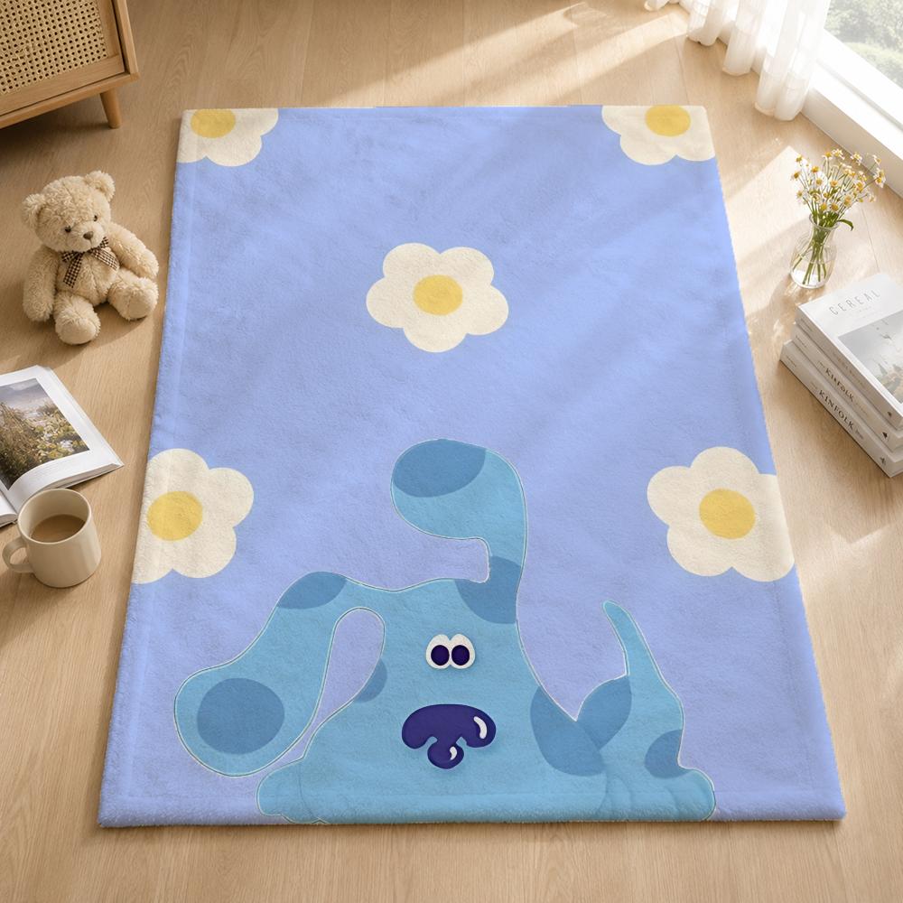 Animation B-Blue S Clues Throw Blankets Soft Warm Flannel Blanket Bedding For Bed Living Room Home Sofa
