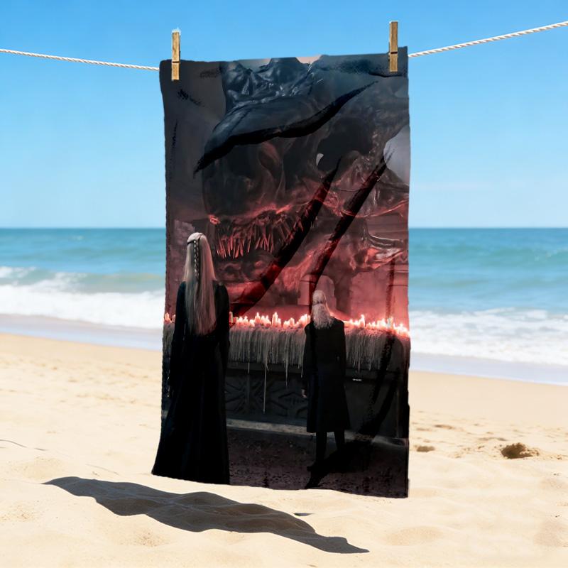 Dragon'S Lair Stylish Digital Printing Beach Towel Quick Drying Absorbent Blanket For Beach Pool Gym Travel Christmas Gift C9211371