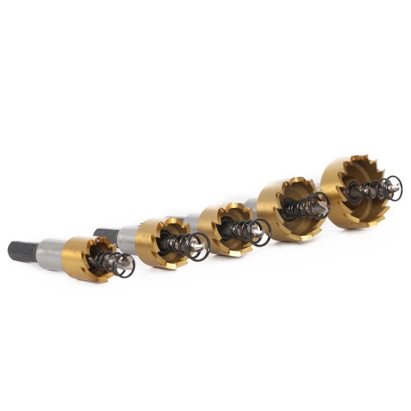 5pcs HSS Drill Bit High Speed Steel Carbide Tip Hole Saw Tooth Cutter Metal Drilling Woodwork Cutting Carpentry Crowns