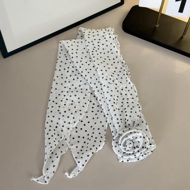 

2025 Модный шарф в горошек | Съемная шаль с розовой лентой для женщин, легкая, дышащая, универсальная, для офиса и путешествий