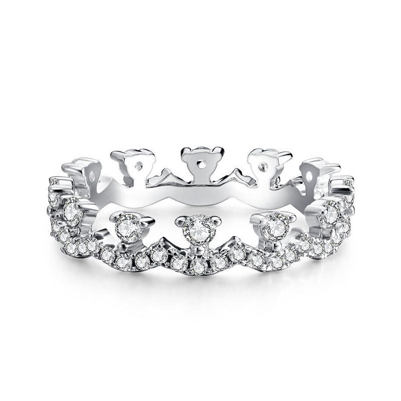 Huitan Sparkling Versatile Finger Ring Lady Engagement Jewelry Fashion Female Bright Zirconia Accessories for Wedding Ceremony