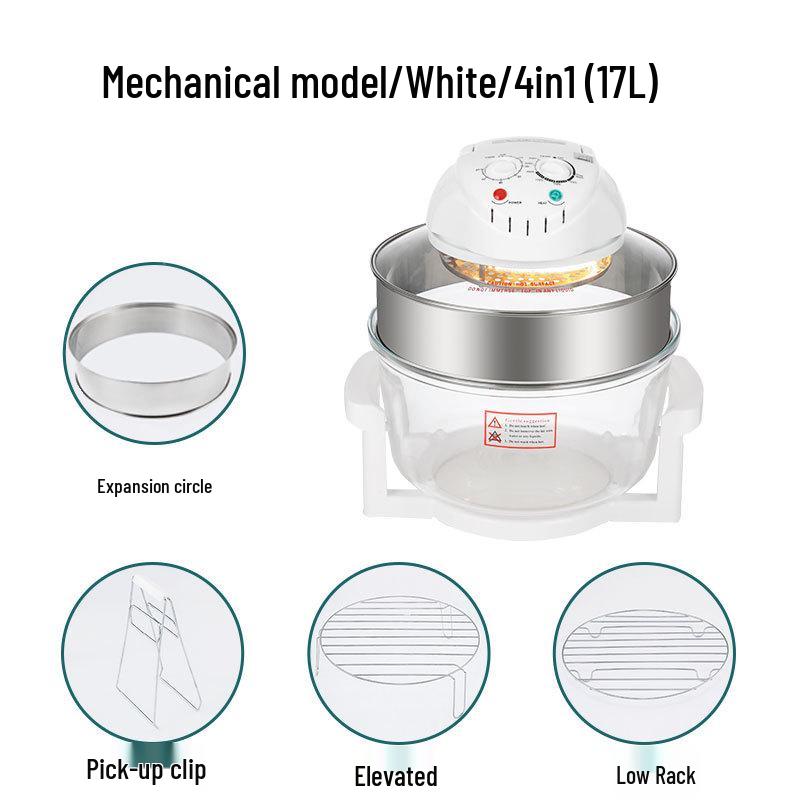 Friggitrice ad aria in vetro e forno a microonde alogeno 110V - Standard europei, britannici e americani