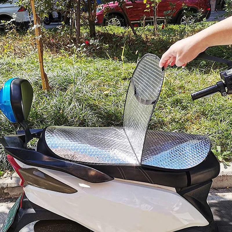 Universal Wärmedämmkissen Schützen Sie wasserdichte Motorrad-Sitzabdeckungskappe mit Sonnenschutz, verhindern Sie, dass Sie sich im Sitz des Rollers sonnen