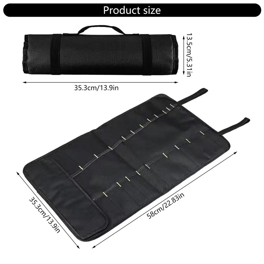 Torba narzędziowa zwijana Przenośna składana torba do przechowywania narzędzi Składany klucz naprawczy Wielofunkcyjny futerał Uchwyt Kieszeń Organizer