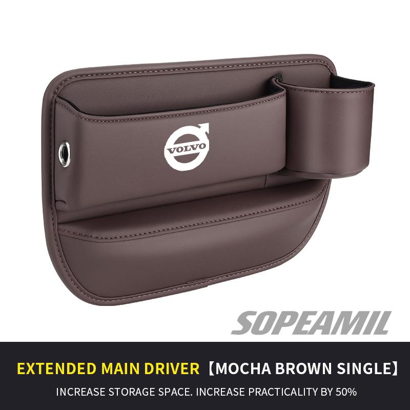 For Volvo XC40 XC60 XC70 XC90 C30 C70 S40 S60 S80 S90 V40 V50 V70 EX40 Bil Lær Sete Mellomrom Sprekk Koppholder Oppbevaringsboks