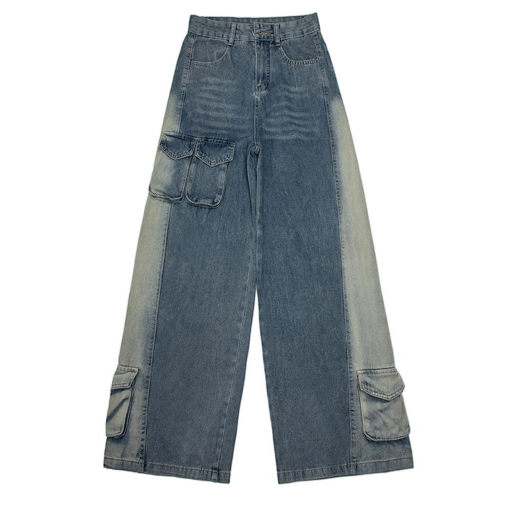 

Крутые и стильные унисекс джинсы широкого кроя в стиле хай-стрит для осени/зимы L