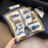 New artificial silk shell marine silk scarf 71cm square scarf professional scarf shawl scarf