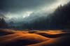 Photomural Breathtaking Nature Mountain Landscape, 3D Washable Fleece 416x290