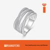 Inele Wrap Argint Sterling S925 Stil Hip-Hop - Bijuterii Versatile pentru Femei cu Finisaj Periat & Lucios