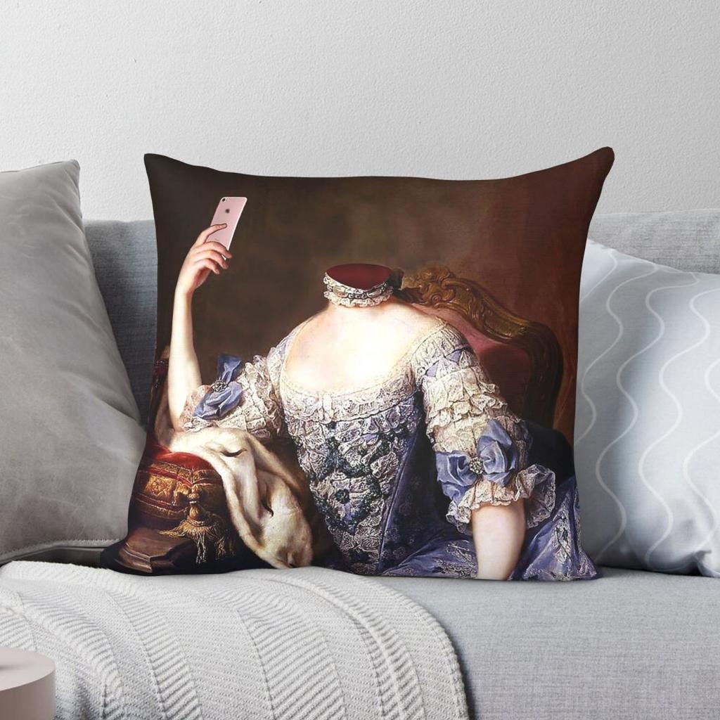 Cake Later Marie Antoinette Pillowcase Polyester Linen Velvet Pattern Zip Decorative Bed Cushion Cover