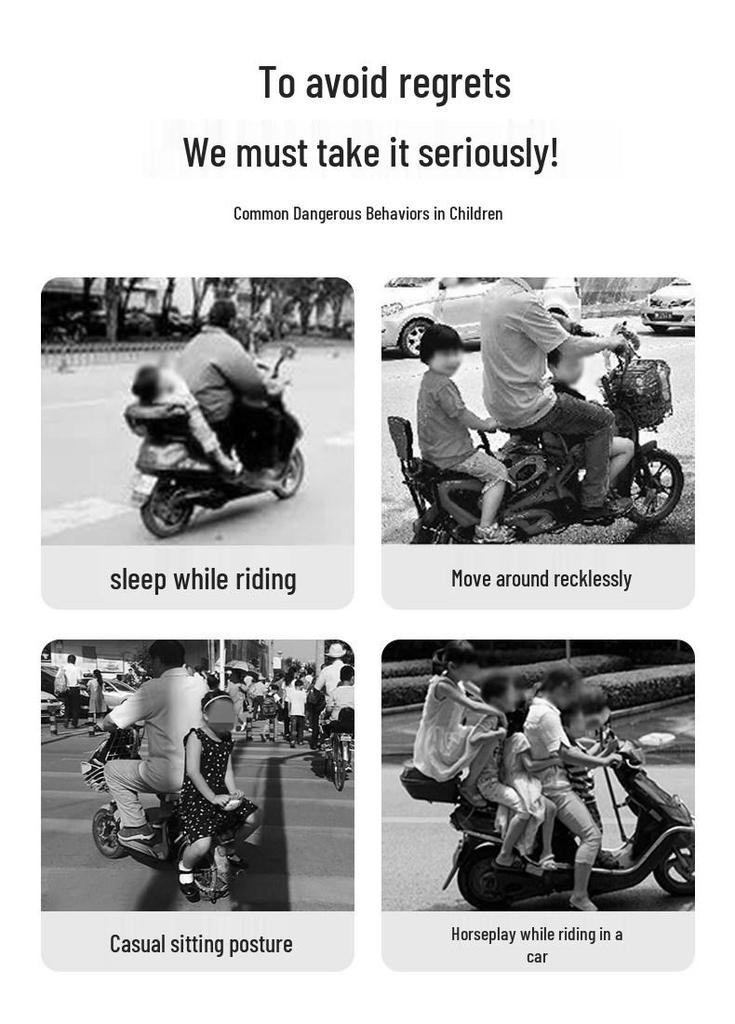 Electric Motorcycle Child Safety Strap for Riding